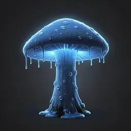 Aged Bluebright Mushroom